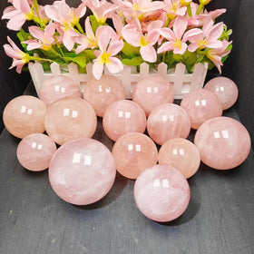 Wholesale Natural Crystal Hand Carved High Quality Rose Quartz Sphere Crystal Ball for Home Decoration