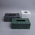 Modern White Marble Design Facial Tissue Box and Soap Holder for Hotel Home or Office Bathroom Accessories