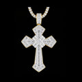 Hip Hop Style Iced Out Bling Oversized Brass Zircon Cross Pendant for Men