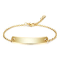 Nabest Stainless Steel Laster Engraved Logo Bent Tags Bracelet Personalized with Customized Names for Lovers
