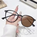 2025Changing Photochromic Metal Plastic Computer Reading Glasses Fashionable Round Frame Photochromic Unisex Men Eyewear