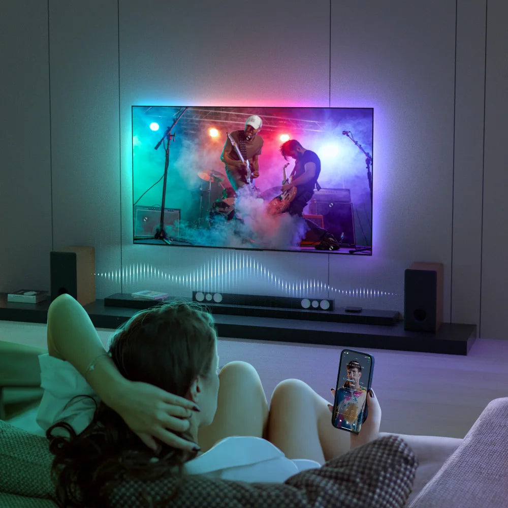 CL Lighting Smart Ambient RGB LED Strip Lights Kit for HDMI Sync Screen with Dream Color TV LED Strip 12V Input ETL Certified