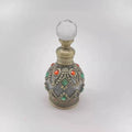 Beautiful Arabic Style Metal Essential Oil 10ml Perfume Glass Bottles with Dropper Stick
