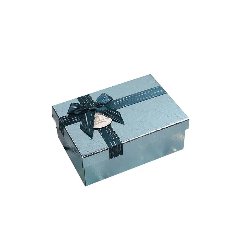 Luxury Custom Bow Cover Gift Paper Box with Bow Tie Packing Colorful Box for Ring Jewelry Earrings