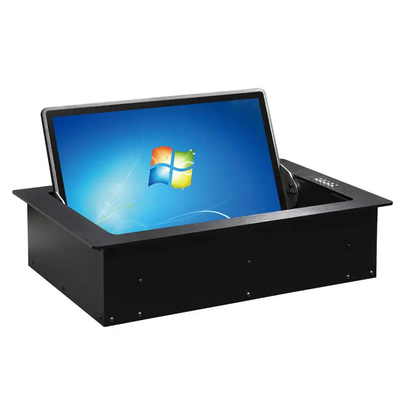 15.6 Inch Pop up Lcd Lift Computer Monitor LCD Motorized Flip up LCD Monitor Lift Smart Paperless Conference System