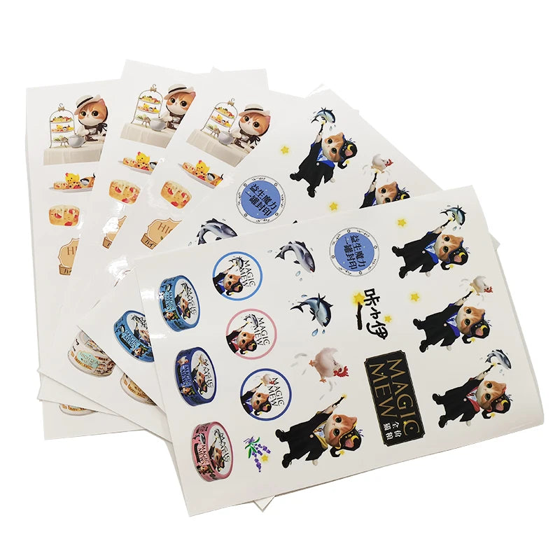 Custom Printed Kiss Cut Stickers Cute Vinyl Waterproof Plastic Glossy Surface Adhesive Paper Carton Labels Candle Packaging
