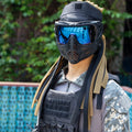 ZLang Comfortable and Breathable Protective Tactical Full Face Mask with Goggles for CS Gaming with CE