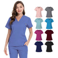 Men Women Unisex Oem logo Scrubs Suit v Neck Doctor Nurse Hospital Uniform Sets Top Jogger Pants Scrubs Uniforms Sets