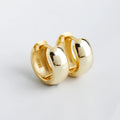 925 Sterling Silver Jewelry Fashionable Statement Bold Hoop Earrings Extra Wide Thick Gold Chunky Earrings Tarnish Free