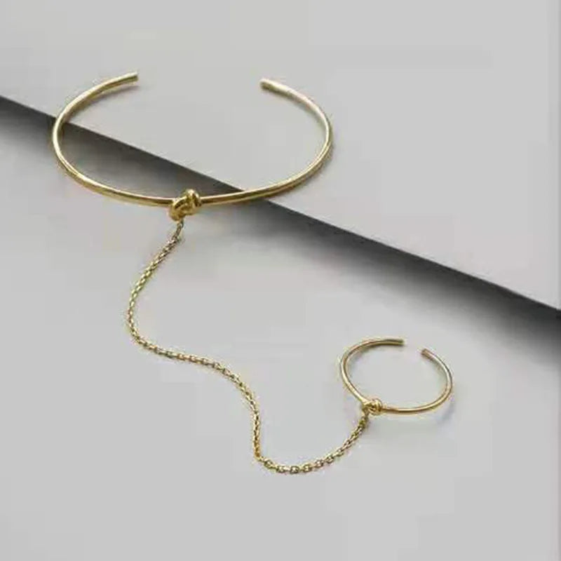 High End Stainless Steel Tassel Hand Chain Cuff Bracelet for Women Wholesale Jewelry Rings Mixed MegaBDM