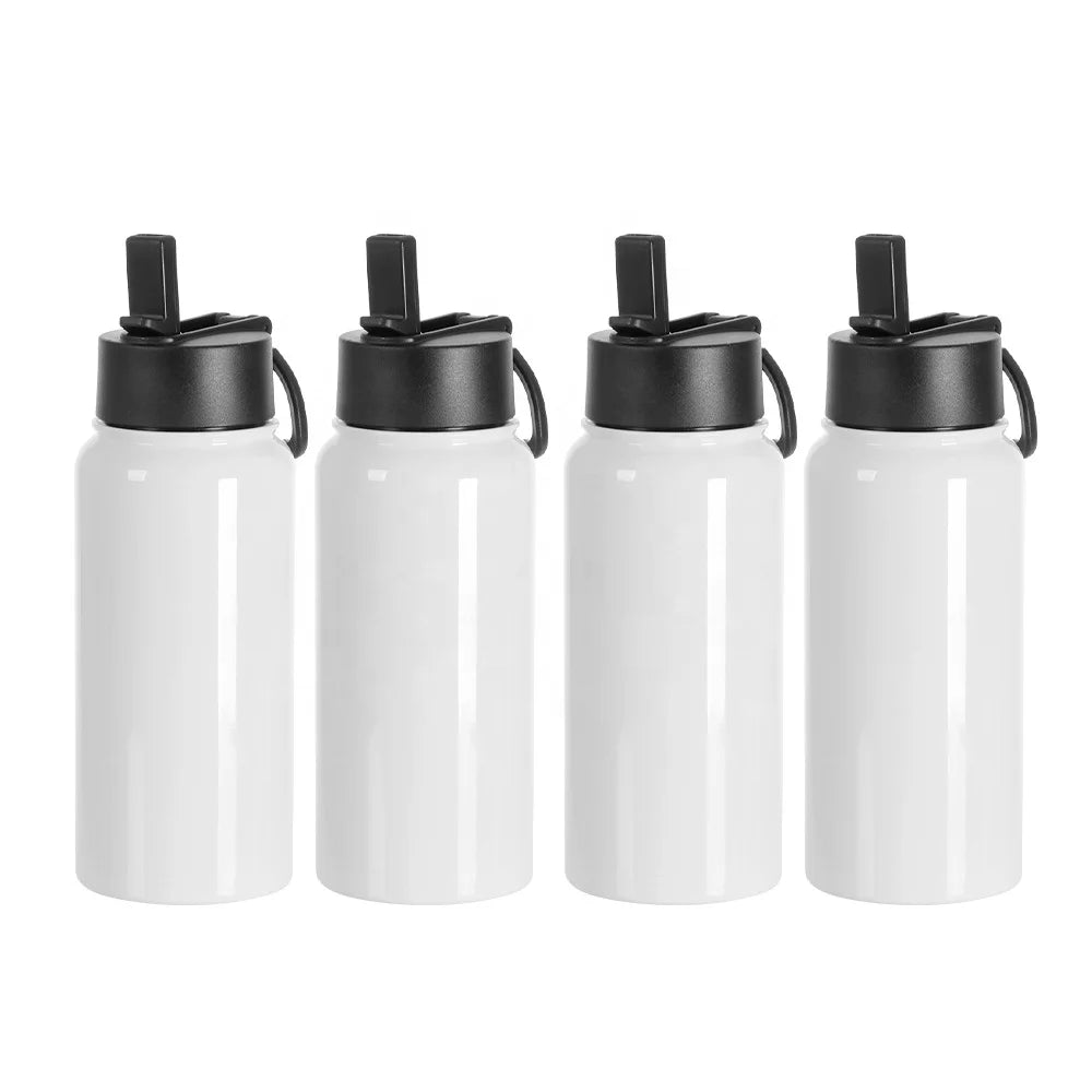 RTS Wholesale Bulk Sublimation Tumbler Blank Stainless Steel 25 oz Sublimation Sport Water Bottles Tumblers With Straw Lid