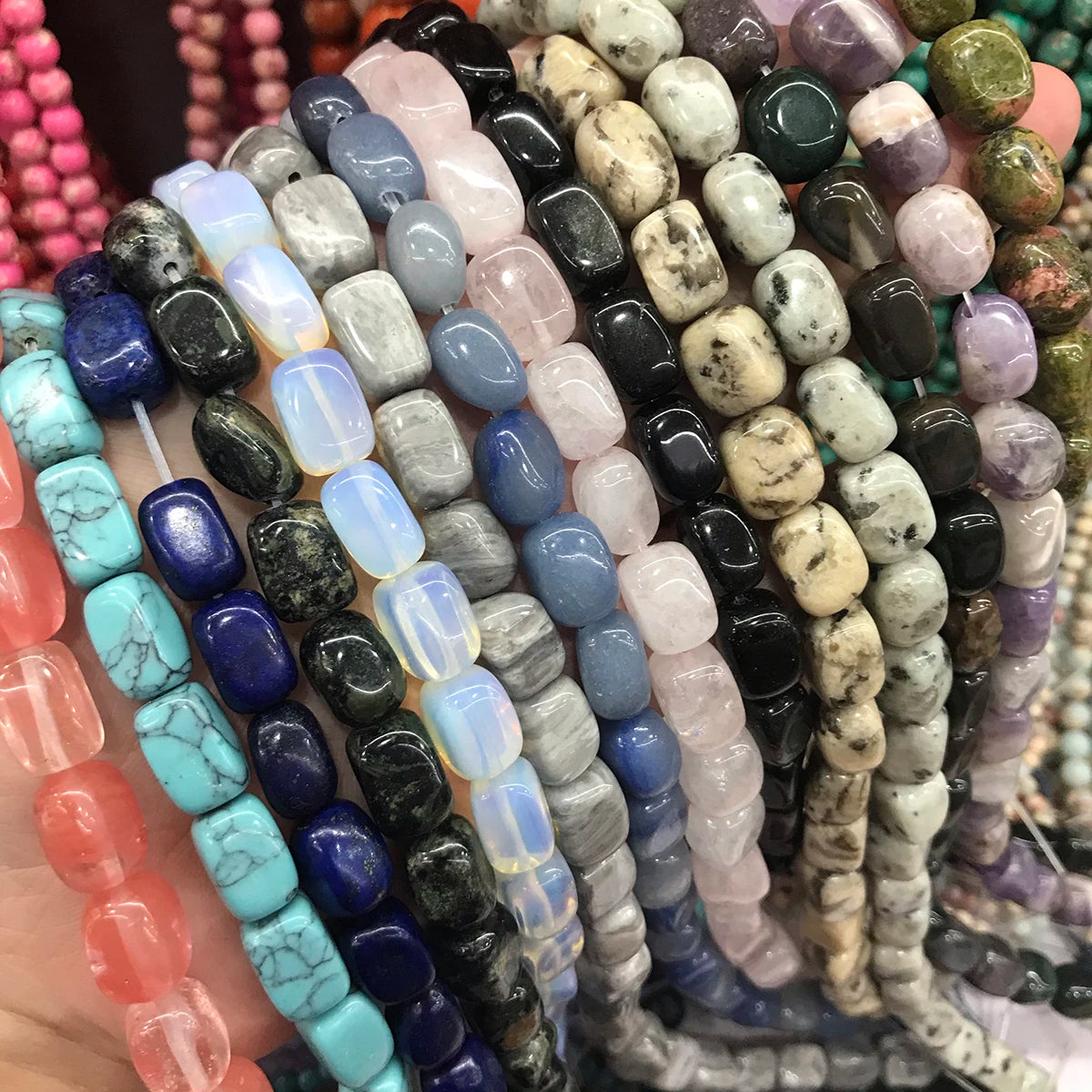 Wholesale 8*12mm Cube of Loose Beads Natural Stone Beads for Jewelry Making