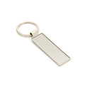 Rectangle Shape Antique Silver Plating Zinc Alloy Keyring Sublimated Blank Metal Keychain
