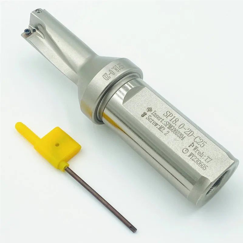 IRON ROOT 2D14.5-20mm SP Model 2D Indexable U Drill CNC Drilling Tools with 25mm Handle HRC40-60 Hardness for SPMG05 Insert