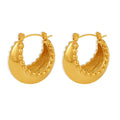 New Design Fashion Jewelry Gold Earings Non Tarnish Stainless Steel Large C Shaped Chunky Earrings for Women