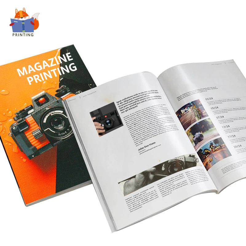 Custom Soft Brochure Printing with Cardboard/Duplex Board Perfect Binding Colorful Varnished Surface and Logo