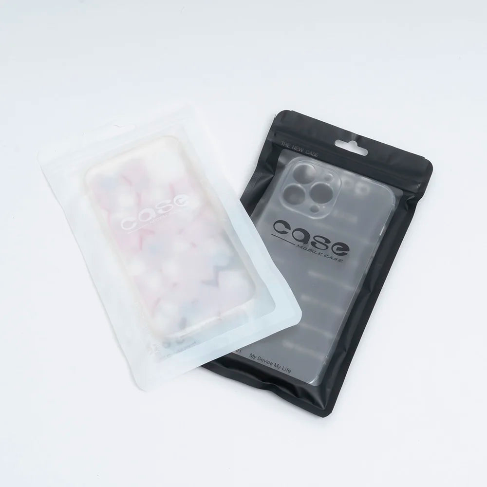 Low MOQ Frosted PET Plastic Ziplock Small Bag Secure Retail Packaging for Phone Cases and Mobile Phone Accessories Earphones