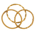 PDANY Hot Sale Vintage Stunning Elegantly Simple Crafted Gold Plated Stainless Steel Bracelet Bangles Unique Bracelet Bangles