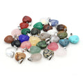 Heart Shaped Natural Stone Pendants Charms for Jewelry Making Healing Crystal Chakra Beads for DIY Necklace Jewelry Making
