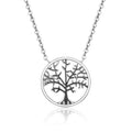 Sterling Silver Family Tree of Life Pendant Necklace Fine Chains Dainty Jewelry for Mom Anniversary Birthday Gifts for Women