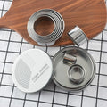 Eco-Friendly 12-Piece Set Stainless Steel Cookie Biscuit Cutters DIY Pastry Baking Tools Including Circle Ring Cake Molds Soap