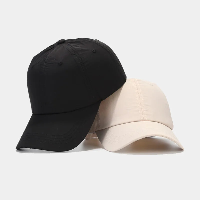 Customizable Nylon Baseball Cap Waterproof and Breathable for Outdoor Sports Embroidered Logo Curved Brim Sporty Style