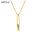 SP-LAM Square Cheap New Pendant Gold Stainless Steel Woman Chain Jewelry Fashion Korean Necklace