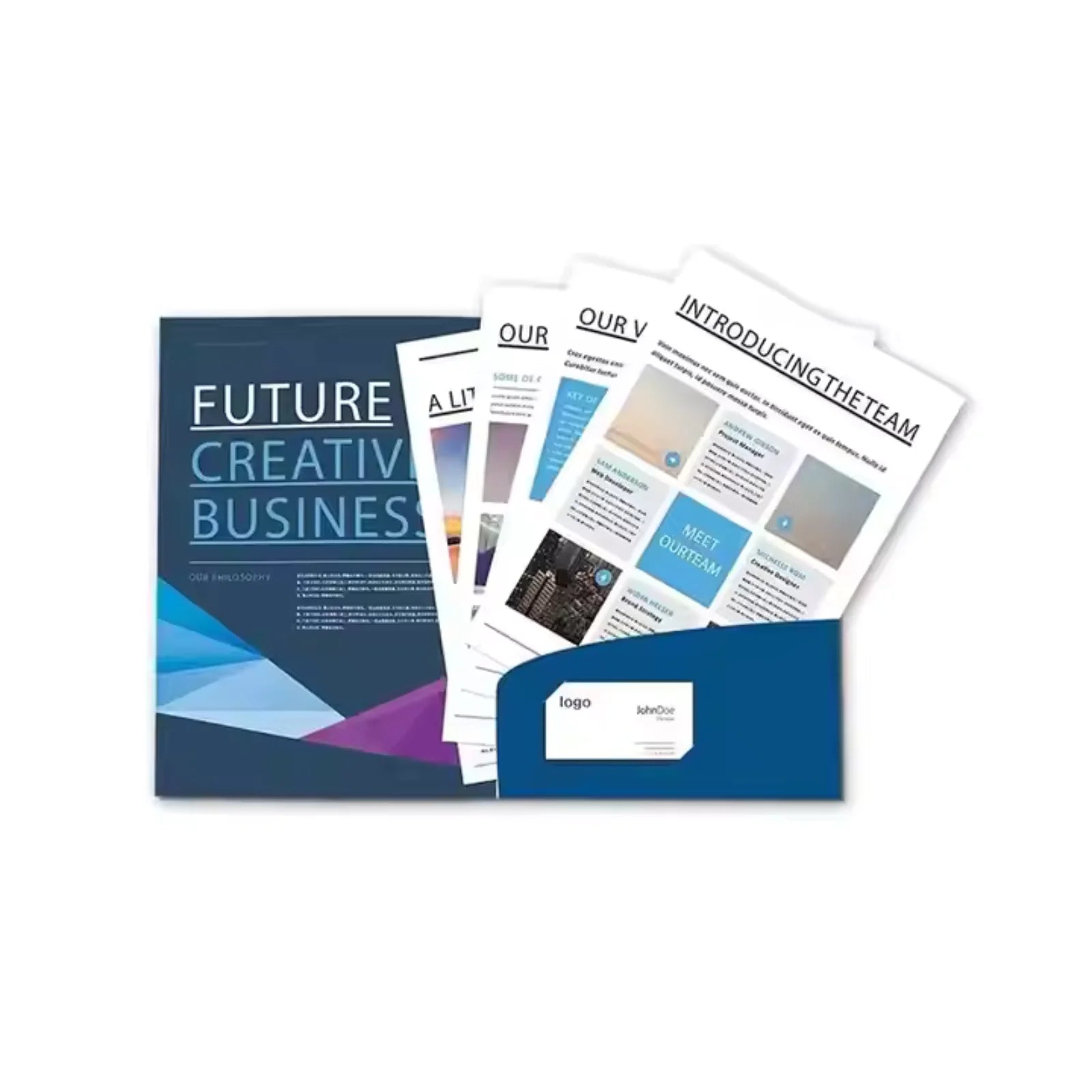 Wholesale Customized A4 Paper File Folder | Presentation Folders with Custom Logo