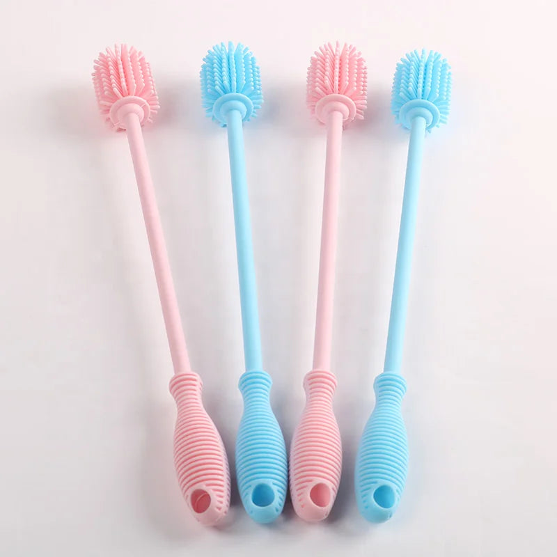 Kitchen Household Brushes Silicon Home Cleaning Silicone Oil Cleanser Water Bottle Brush for Bottle