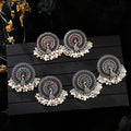 Women's Jhumka Tassel Drop Beads Pearl Earrings Women Peacock Ethnic Afghan Vintage Boho Gypsy Jewelry Dangle Earrings