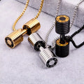 Lateefah OEM Waterproof Fashionable Sport Necklace Dumbbell Gym Pendant Necklace