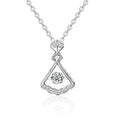 XMZ007 0.5ct 925 Sterling Silver Moissanite Skirt Necklace for Women Excellent Cut Clavicle Chain Diamond Test Passed