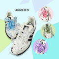 4cm Fishtail Flat Yarn Shoelaces Cute Style Wavy Yarn Overlay Ribbon Headdress Flower Bow Cake for Princess Shoes Made Polyester