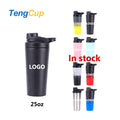 TY 25oz in Stock Double Wall Stainless Steel Vacuum Insulated Protein Shaker Bottle With Mixer for Gym