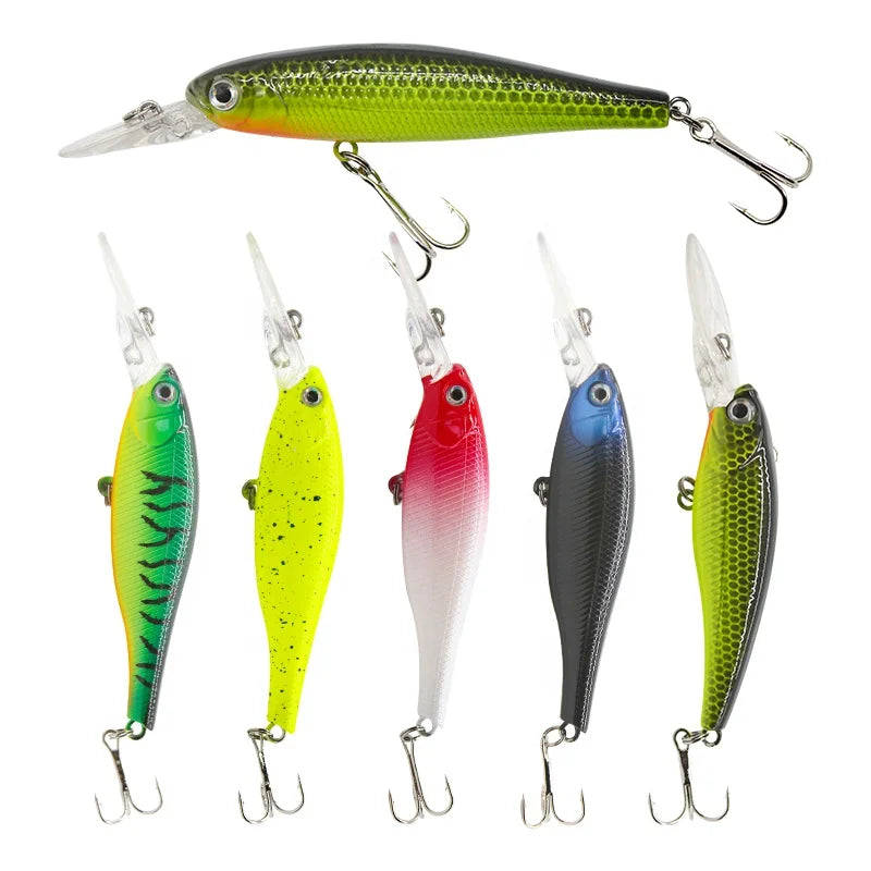 Lure Long Tongue Plate 6.5g Mini Minnow Hard Bait Fake Bait Plastic Fishing Bait Built-in Ring Bead Long Shot Submersible