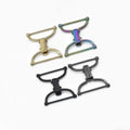 Zinc Alloy Metal  Front 3/4 Inch Clip Type Belt Buckle With Lock Open Alloy Buckle