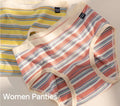Stylish Women Viscose Fiber Panties Mid-Rise Underwear Seamless Lovely Stripe Breathable for Everyday Comfort & Elegance