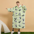 Home Textile Factory Custom Panda Designs Hooded Blanket Soft Wearable Hoodie Blanket Giant Sweatshirt Wearable Hoodie Blanket