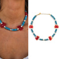 Summer Hot Personality Clavicle Necklace Vacation Jewelry Glass Crab Freshwater Pearl Handmade Beaded Necklace for Women