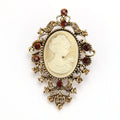 Weiman Antique Silver Gold Plated Vintage Crystal Cameo Design Brooch Pins for Wedding Engagement Made of Alloy for Jewelry