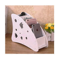 Creative Multifunctional Multi-Grid White PVC Wood Plastic Board Contemporary Design Space-Saving Desktop Storage Box Home Decor