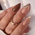 Wholesale Press on Vendor Custom Press Nail Packaging Box Fake Nails French Almond Press on Nails for Women