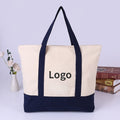 Customized Canvas Shoulder Bag Color Printed Logo Women's Reusable Shopping Bags Large Capacity Cotton Tote Grocery Handbags