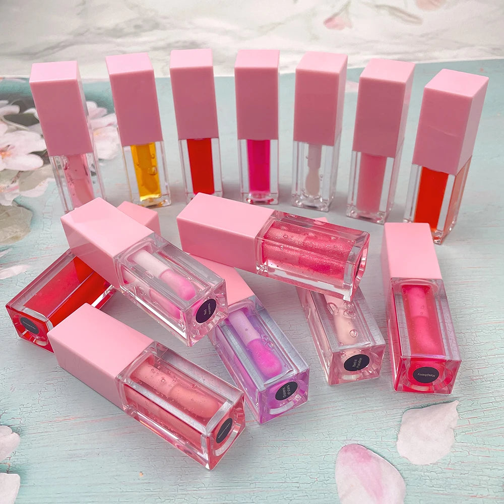 Moisturizing Shiny Shimmer Magic Natural Fruit Flavor Lip Gloss Oil Tint Private Label Wholesale Vegan Color Changing Lip Oil