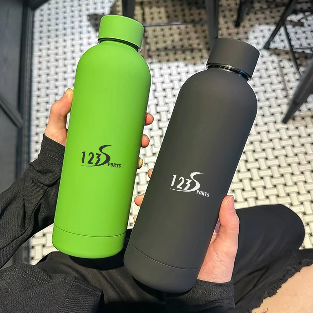 High Appearance Level 304 Stainless Steel Thermos Cup Sports Pot Large Capacity Water Bottle Rubber Paint Small Mouth Bottle