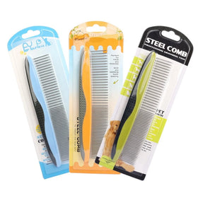 Factory Wholesale Blister Card Packaging Stainless Steel Cat Needle Hair Comb Dog Pet Flea Comb