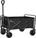 Lightweight Portable Folding Grocery Shopping Cart 220lbs Garden Camping Foldable Wagon Cart with Wheels