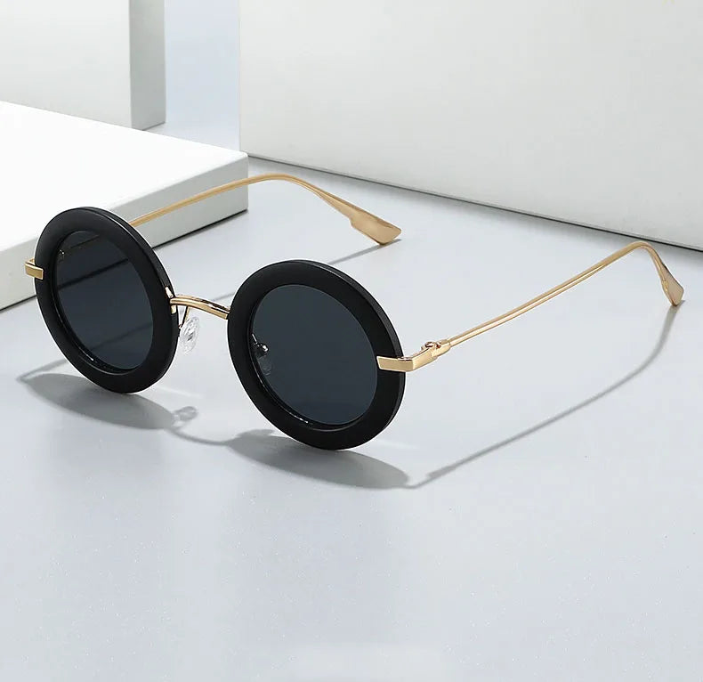 Trending Sunglasses Unisex Metal Frame Custom logo New Arrival Latest Design Round Sunglasses