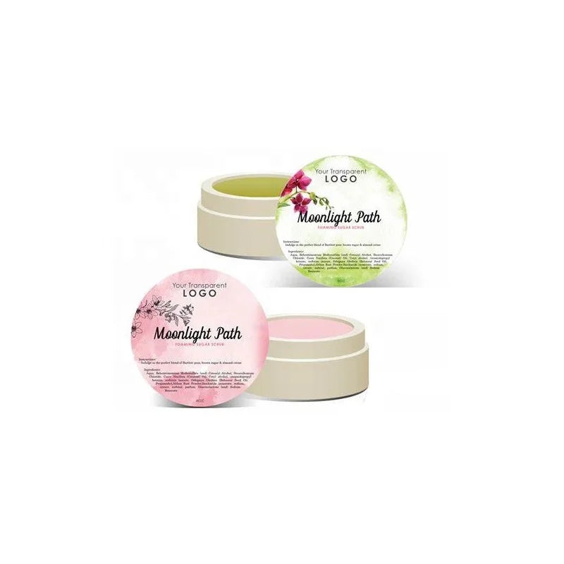 KY-0705310 Custom Print Lip Gloss Sticker Transparent Clear Plastic Bottle Private Cosmetics Logo Label Eyelash Balm Lipgloss
