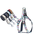 New Design Denim Adjustable Cartoon Pattern Fashion Pet Harness Vest Pet with Leash